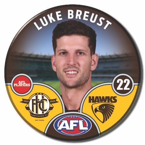 Hawthorn Hawks 2025 Player Pin Badge - BREUST