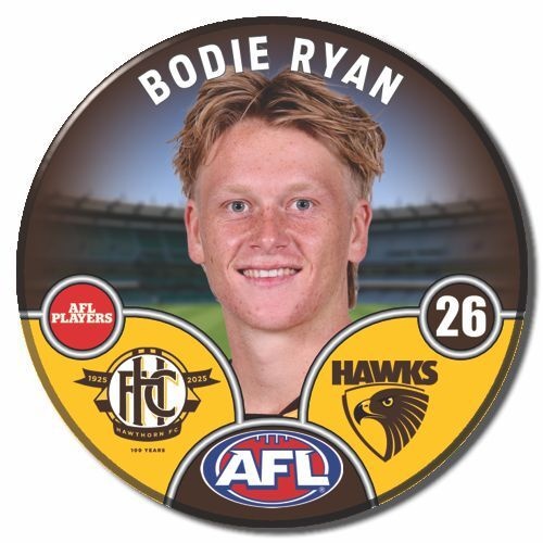 Hawthorn Hawks 2025 Player Pin Badge - RYAN
