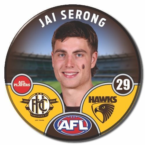 Hawthorn Hawks 2025 Player Pin Badge - SERONG