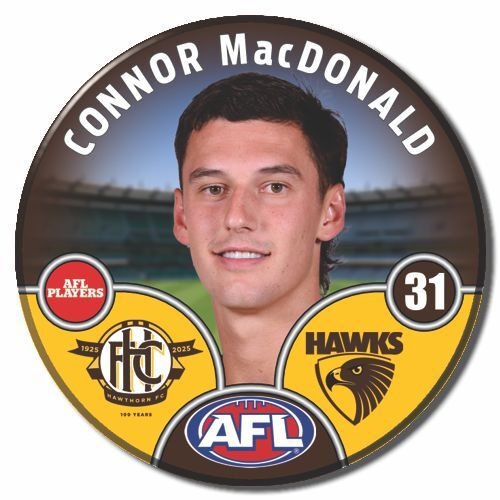 Hawthorn Hawks 2025 Player Pin Badge - MACDONALD, C
