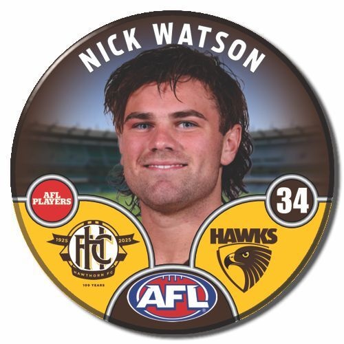Hawthorn Hawks 2025 Player Pin Badge - WATSON