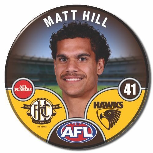 Hawthorn Hawks 2025 Player Pin Badge - HILL