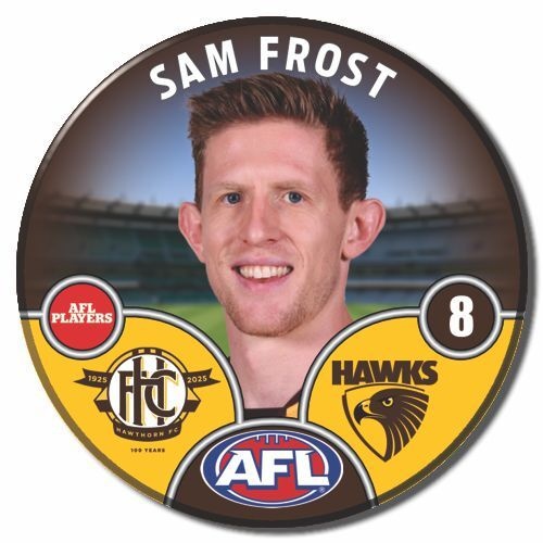 Hawthorn Hawks 2025 Player Pin Badge - FROST