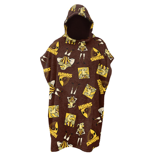Hawthorn Hawks Youths Hooded Beach Towel
