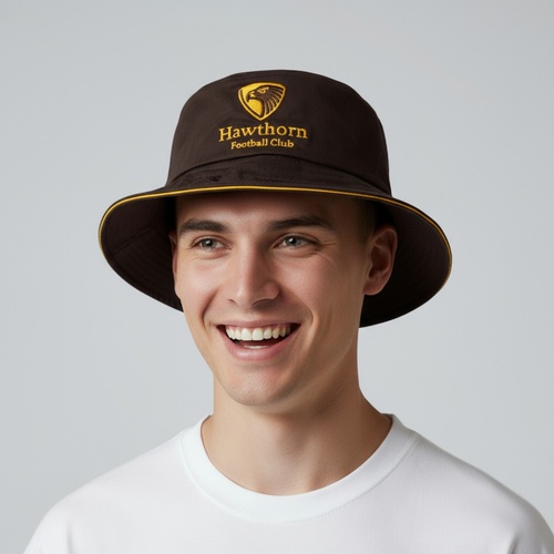 Hawthorn Hawks Crest Bucket Hat