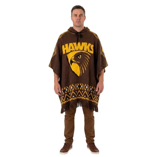 Hawthorn Hawks Dakota Knitted Poncho