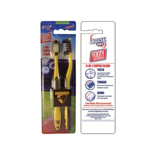Hawthorn Hawks Toothbrush Twin Pack