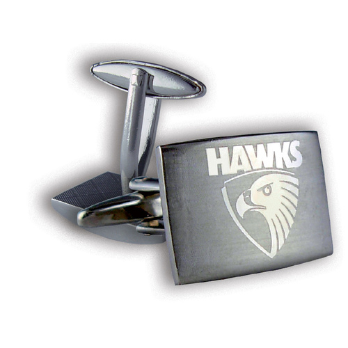 Hawthorn Hawks Silver Etched Cufflinks