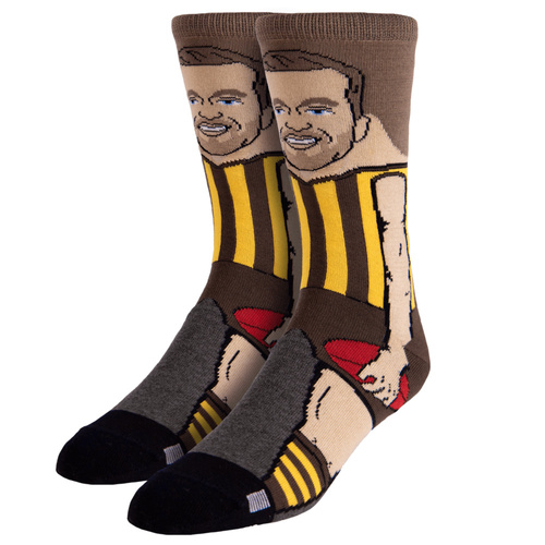 Hawthorn Hawks Tom Mitchell Adults Nerd Socks
