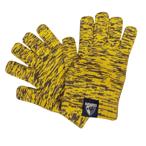 Hawthorn Hawks Adults Two Toned Woollen Gloves