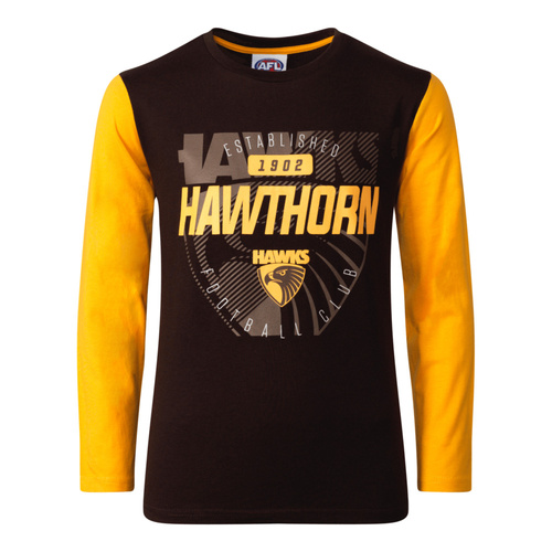 Hawthorn Hawks Youths Long Sleeve T-Shirt