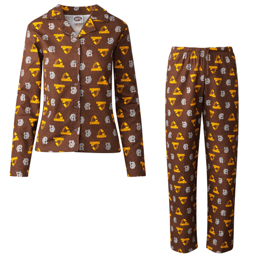 Hawthorn Hawks Womens Flannelette PJ Sets