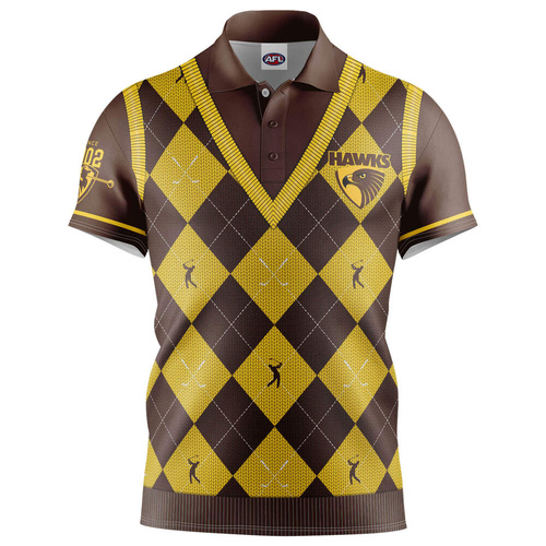 Hawthorn Hawks Golf Polo Shirt