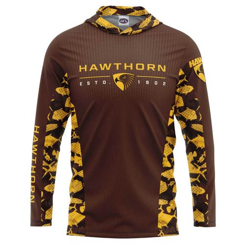 Hawthorn Hawks Adults Hooded Fishing Shirt