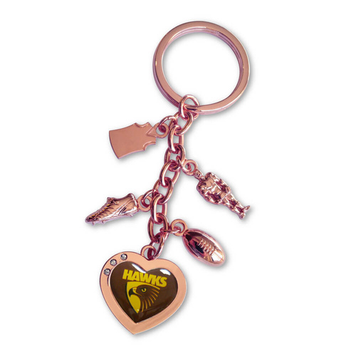Hawthorn Hawks Charm Keyring