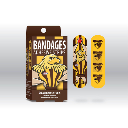 Hawthorn Hawks Mascot Adhesive Bandages