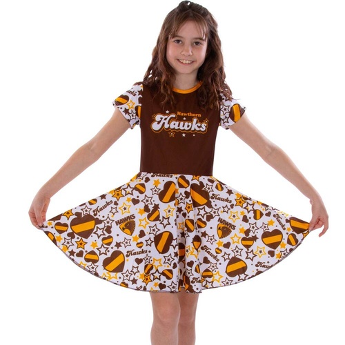 Hawthorn Hawks Girls Heartbreaker Supporter Dress