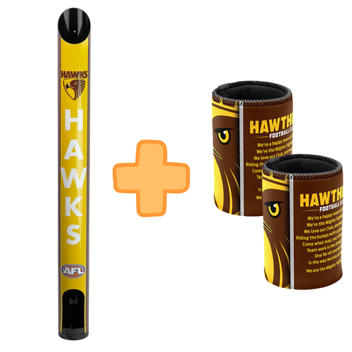Hawthorn Hawks Stubby Holder Dispenser Bonus Pack