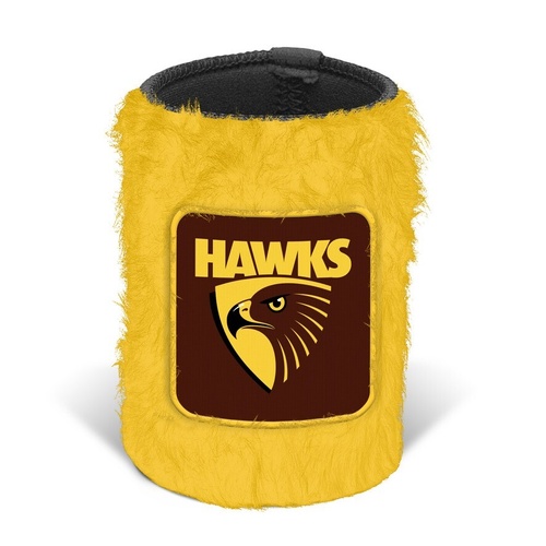 Hawthorn Hawks Fluffy Stubby Holder