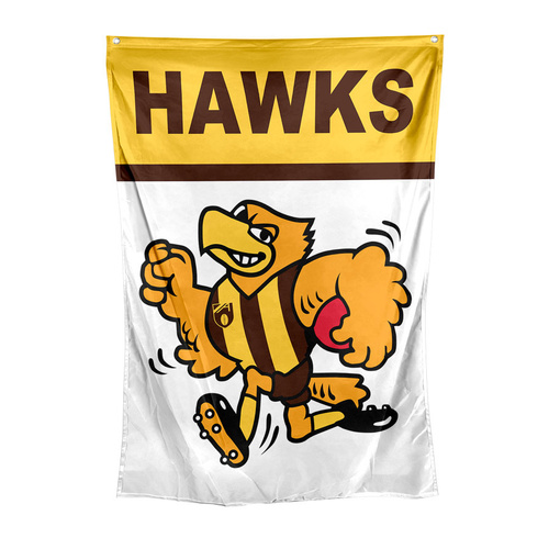 Hawthorn Hawks Retro Wall Flag
