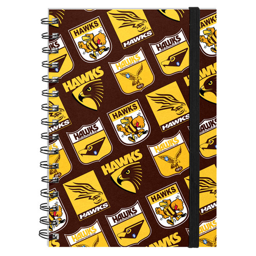 Hawthorn Hawks Retro Hard Cover Notebook