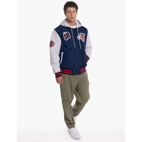 Melbourne Demons Mens Patchwork Bomber Jacket