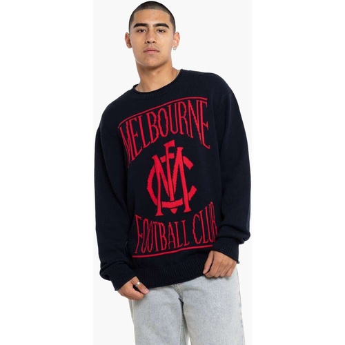 Melbourne Demons Mens Supporter Knit Crew