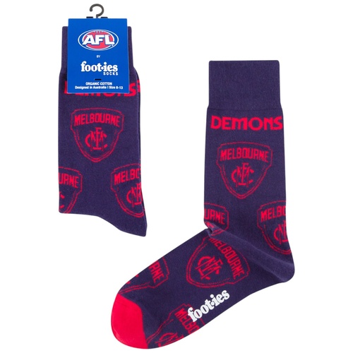 Melbourne Demons Foot-ies Organic Cotton Socks