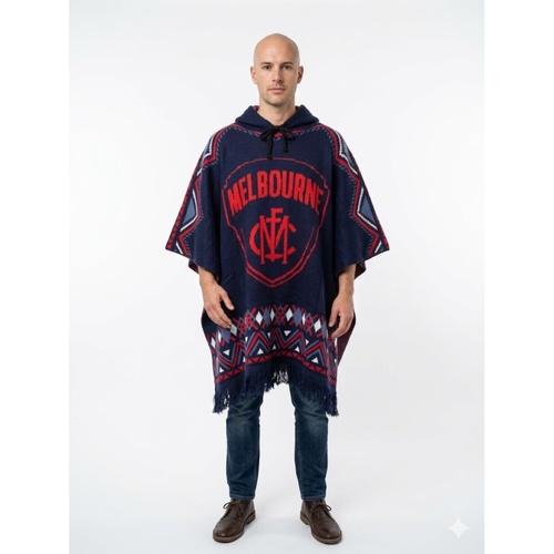 Melbourne Demons Dakota Knitted Poncho