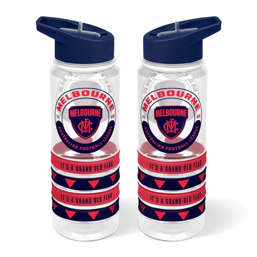 Melbourne Demons Tritan Sports Bottle with Wrist Bands