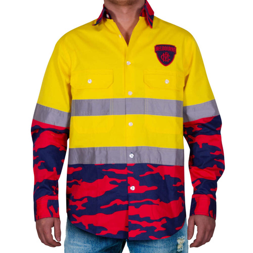 Melbourne Demons Camo Hi-Vis Work Shirt