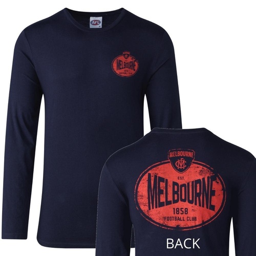 Melbourne Demons Mens Supporter Long Sleeve Tee
