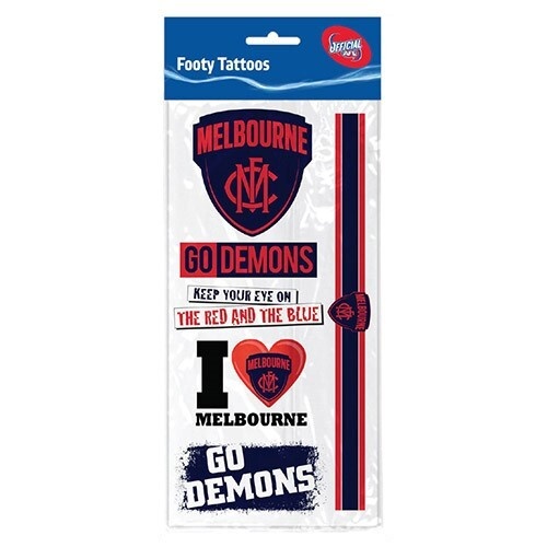 Melbourne Demons Footy Tattoo Sheet