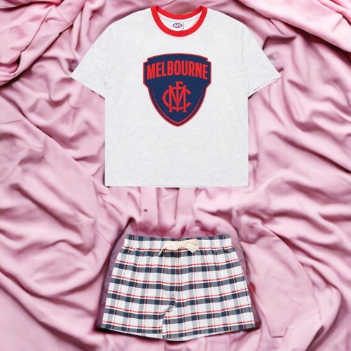 Melbourne Demons Womens Check PJ Set