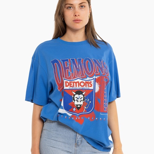 Melbourne Demons Mitchell & Ness Brush Off Adults Tee