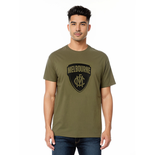 Melbourne Demons Olive Logo Adults Tee
