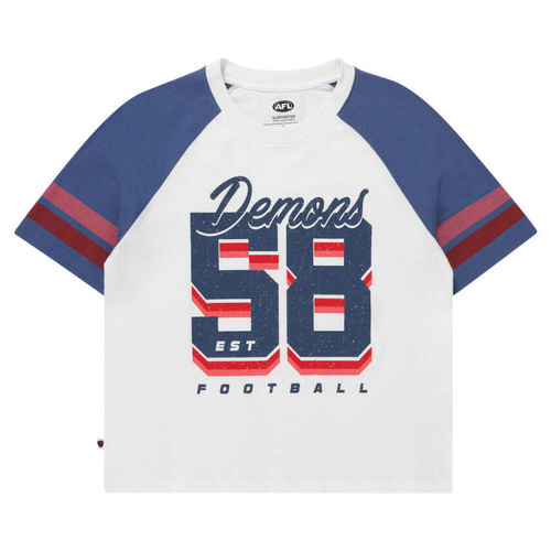 Melbourne Demons Womens 2-Tone Raglan
