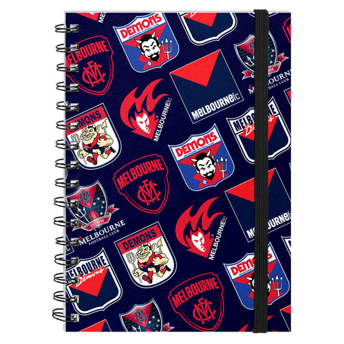 Melbourne Demons Retro Hard Cover Notebook