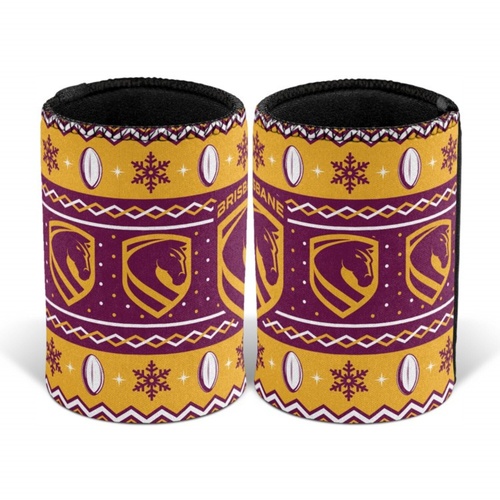 Brisbane Broncos Christmas Stubby Holder