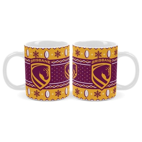Brisbane Broncos Christmas Coffee Mug