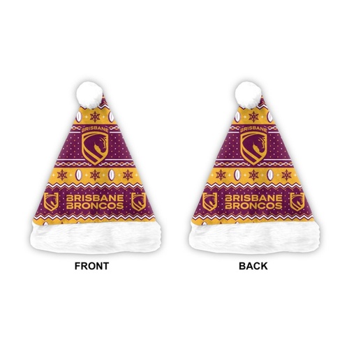 Brisbane Broncos 2026 Christmas Santa Hat