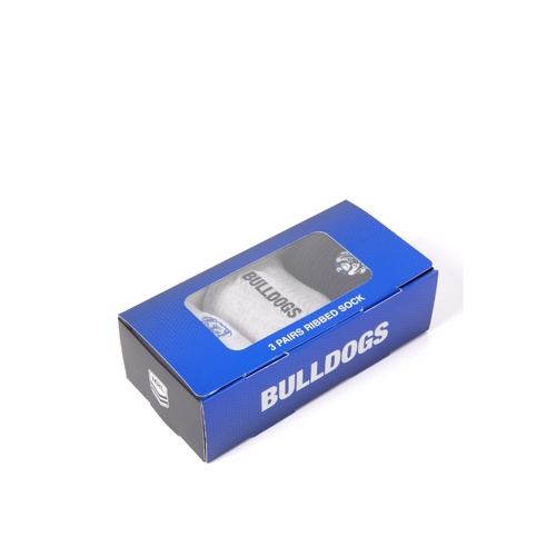 Canterbury Bulldogs Adults 3 Pack Boxed Socks