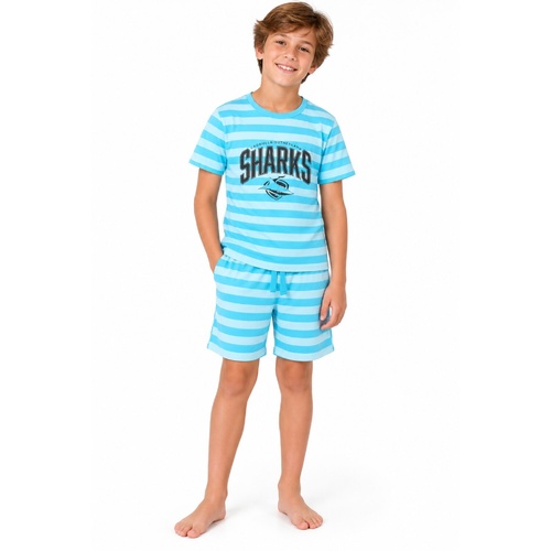 Cronulla Sharks Youths Stripe PJ Set