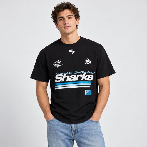Cronulla Sharks Adults Triple Hit T-Shirt