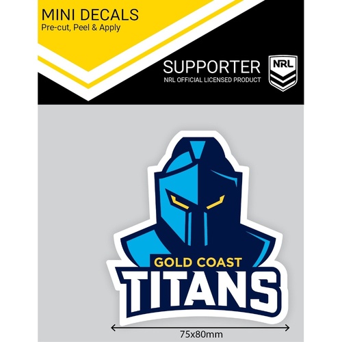 Gold Coast Titans Mini Decal