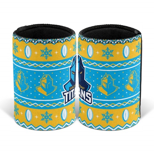 Gold Coast Titans Christmas Stubby Holder