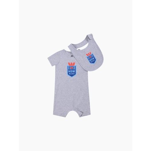 New South Wales Blues Baby Jumpsuit and Bib Set