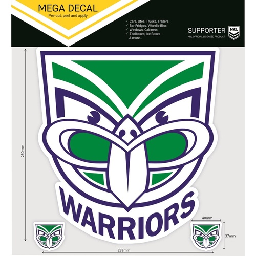 New Zealand Warriors Mega Logo Decal
