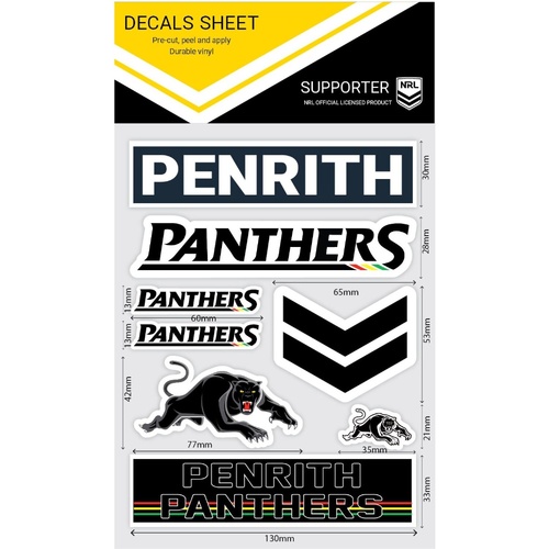 Penrith Panthers Wordmark Decals Sheet
