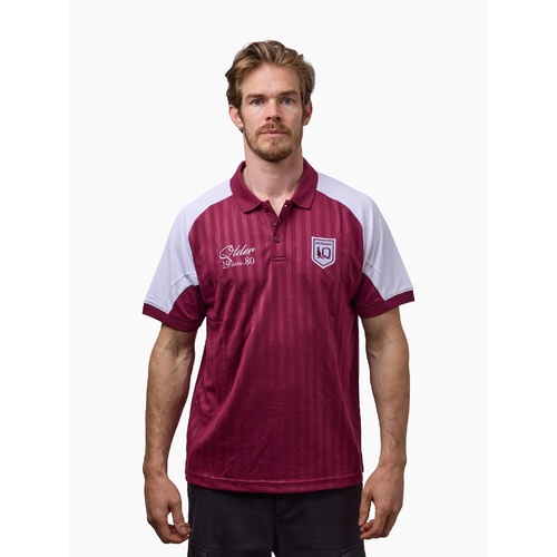 Queensland Maroons Mens Shaped Panel Polo